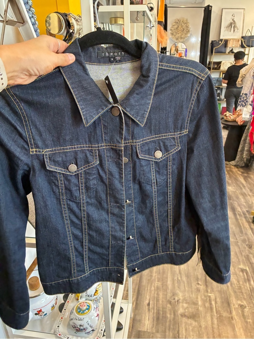 Theory Dark Indigo Denim button down